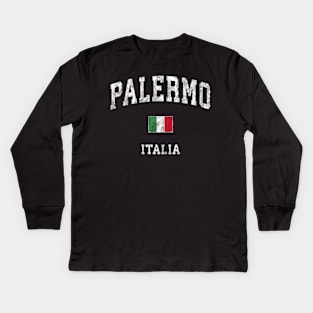 Palermo Italy Italia Athletic Sports Kids Long Sleeve T-Shirt